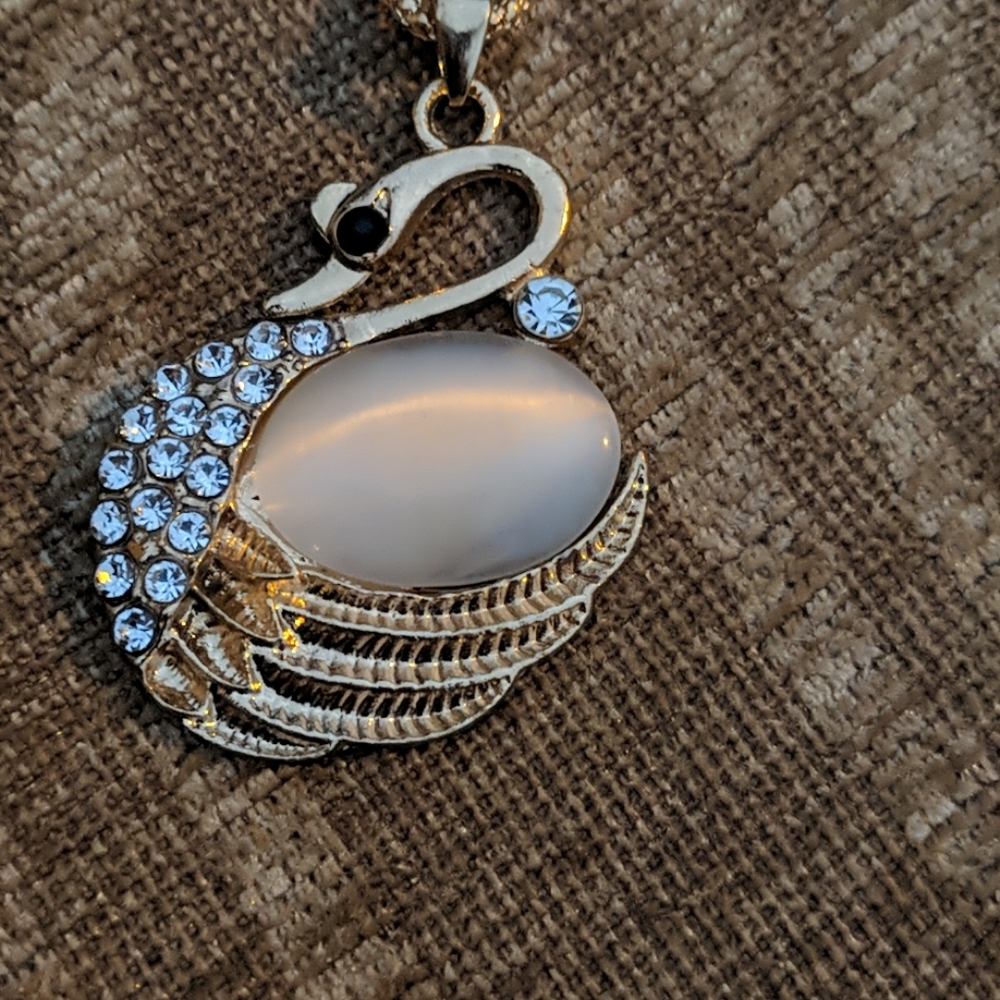 Swan Gold Tone Necklace